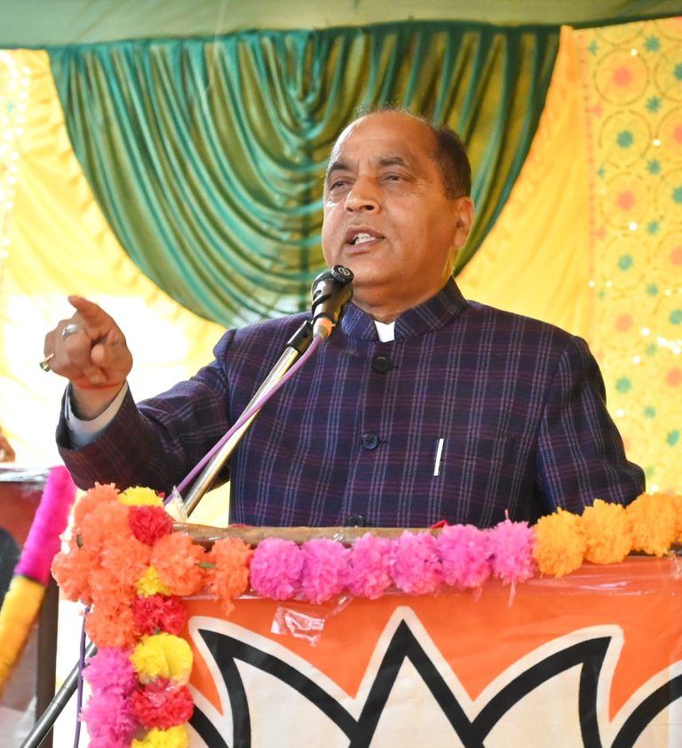 आर्थिक आपात काल लगाने को लेकर माननीय न्यायालय की टिप्पणी सरकार को आईना : जयराम ठाकुर